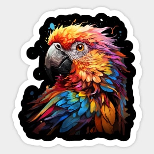 Macaw Rainbow Sticker